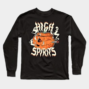 High Spirits Jack O Lantern Version Halloween Long Sleeve T-Shirt